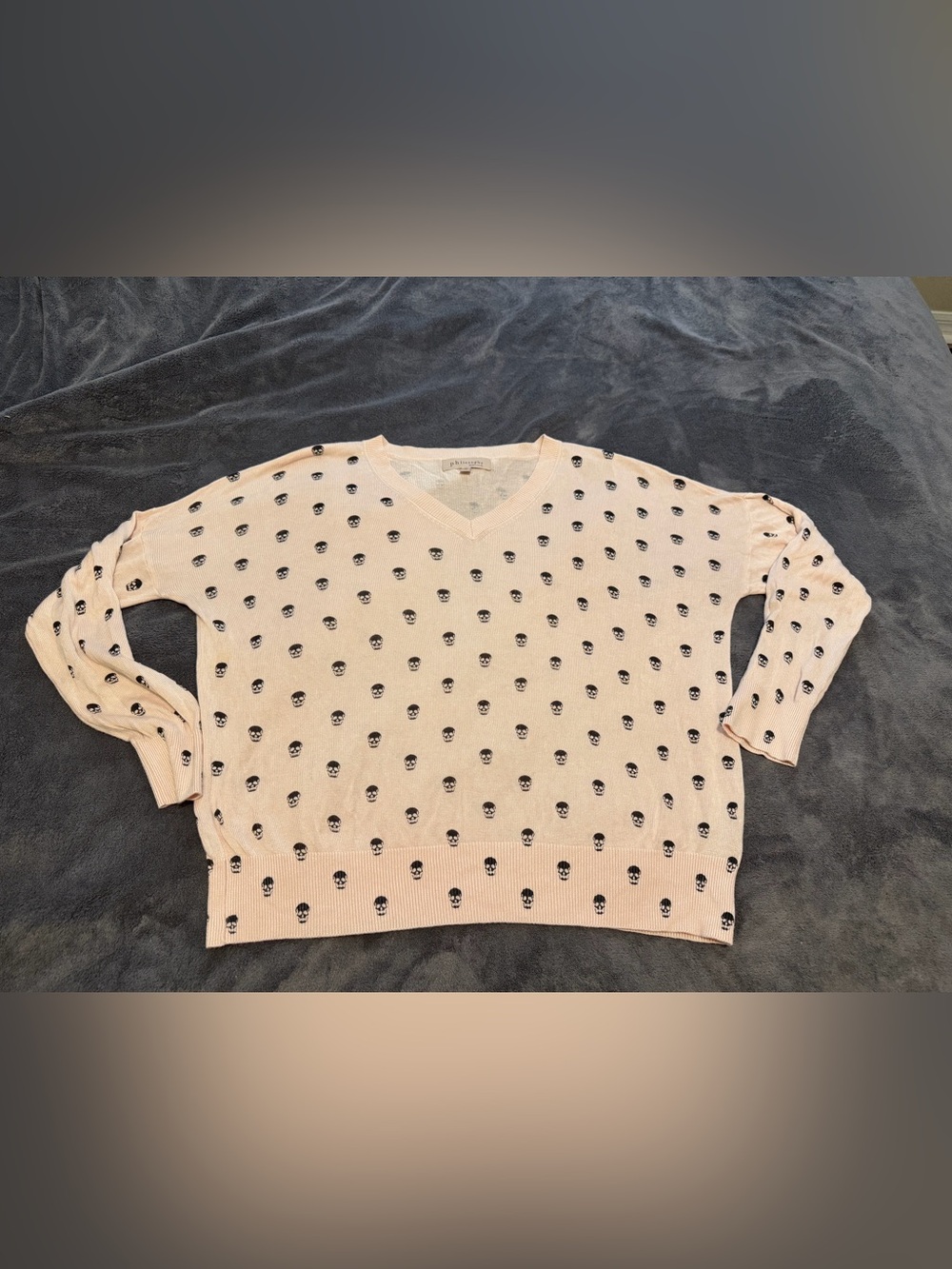 Philosophy Pink Skull Sweater Size XL